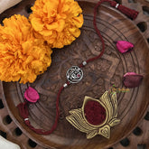 Vriksham Rakshabandhan Sliver Plated Ganraj Design Rakhi-RB196